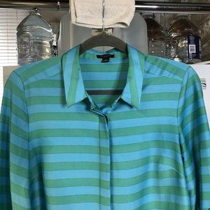 Ann Taylor Striped Button Down Blouse Size 6
